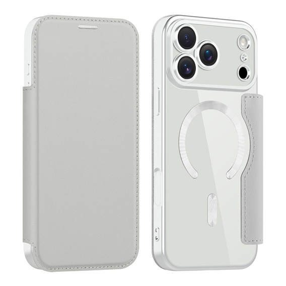 Etui z klapką do iPhone 17 Pro Max, RFID Wallet MagSafe z ochroną aparatu, tytanowe szare