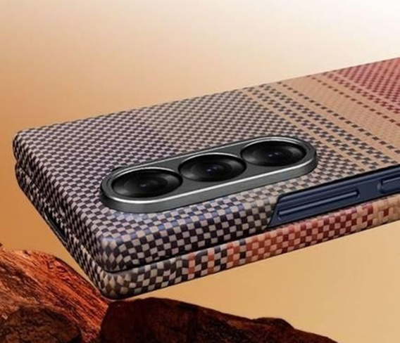 Etui do Samsung Galaxy Z Fold6 5G– magnetyczne z włókna aramidowego, pomarańczowe