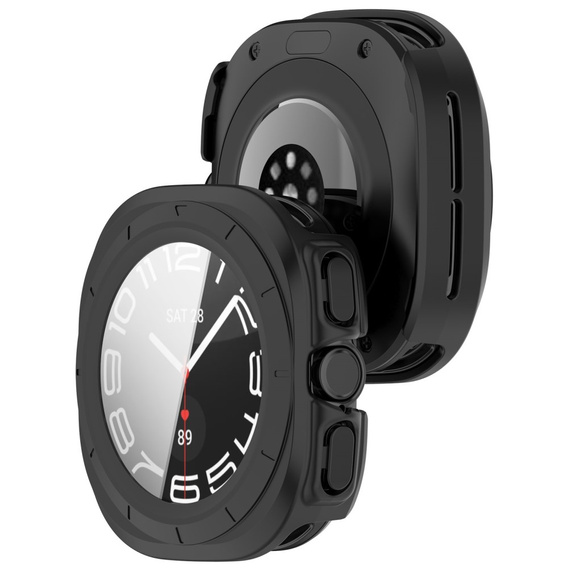 2w1 Etui + Szkło Hartowane do Samsung Galaxy Watch Ultra 47mm (2025 / 2024), Czarne