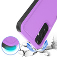Etui pancerne do Samsung Galaxy A25 5G, Dual-Layer, fioletowe + Szkło 9H