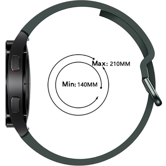 Pasek Silikonowy do Samsung Galaxy Watch 4/5/6/7 40/42/43/44/45/46/47mm, Zielony