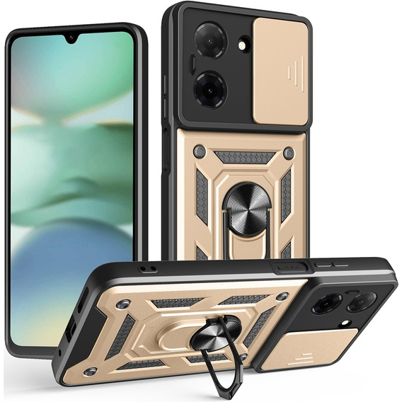 Etui pancerne do Xiaomi Redmi A5, CamShield Slide, złote