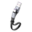 BASEUS  Płaski Kabel USB Type-C SC5A/QC3.0 23cm - Black