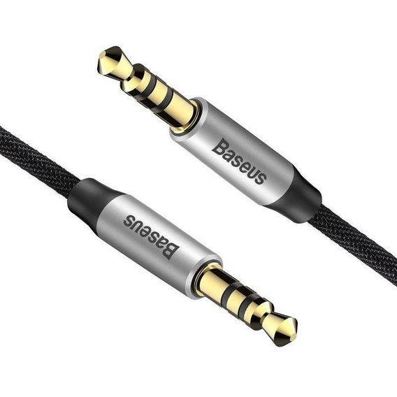Kabel audio mini jack 3,5mm AUX Baseus Yiven 1m - czarno-srebrny