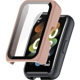 2w1 Etui + Szkło do Huawei Honor Band 6 / 7, Różowe