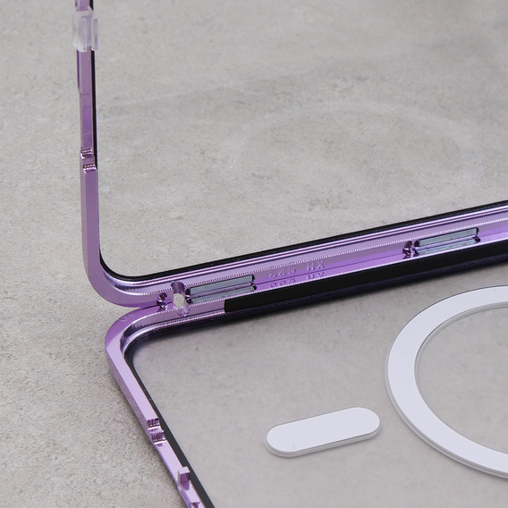 Etui Magnetic Dual Glass MagSafe do Samsung Galaxy S23+ Plus, fioletowe