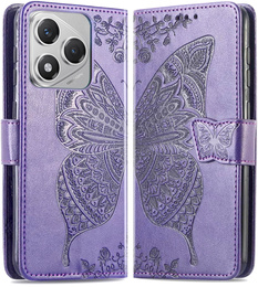 Etui z klapką do Honor 400 Lite, Butterfly, fioletowe