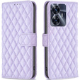 Etui z klapką do Realme C55, Wallet, BINFEN COLOR, fioletowe