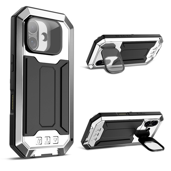 Etui pancerne do iPhone 17, R-JUST, srebrne