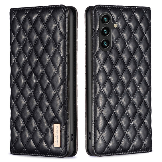 Etui z klapką do Samsung Galaxy A35 5G, Wallet, BINFEN COLOR, czarne