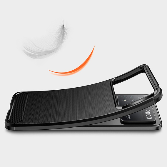 Etui do Xiaomi Poco X4 Pro 5G, Karbon, czarne