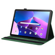 Etui do Lenovo Tab M10 Plus 10.6 Gen 3 TB-125F TB-128F, Wallet Pen Slot, butterflies, zielone
