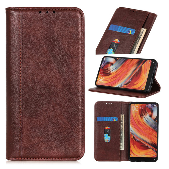 Etui do Motorola Edge 50 Neo 5G / Thinkphone 25 5G z funkcją podstawki – brązowe