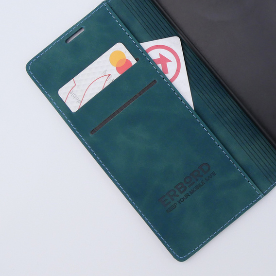 Etui do Samsung Galaxy A34 5G, ERBORD Vintage portfel z klapką, niebieskie