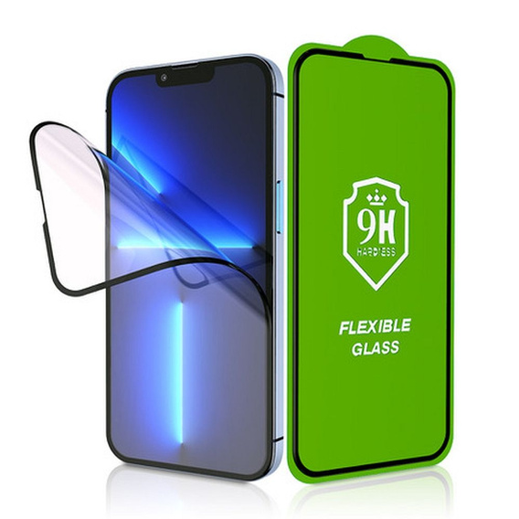 Szkło Hybrydowe do Samsung Galaxy S25 Ultra, Flexible 5D Full Glue, czarne