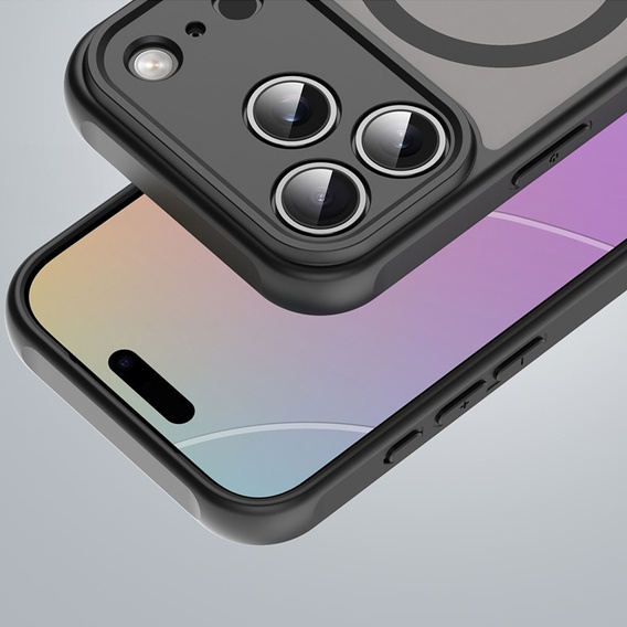 Etui do iPhone 17 Pro, do MagSafe, matowe z ochroną aparatów, czarne