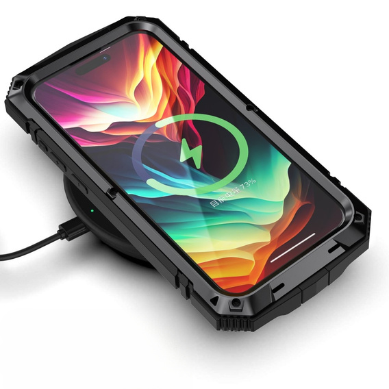 Etui do iPhone 15 Pro Max, R-JUST, pancerne, czarne
