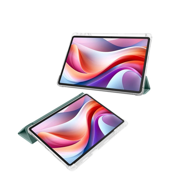 Etui do Lenovo Tab M11, Smartcase Hybrid, z miejscem na rysik, ciemnozielone
