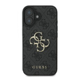 Etui GUESS do iPhone 16, 4G Big Metal Logo, czarne