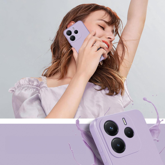 Etui do Xiaomi Redmi Note 14 4G, Silicone Lite, fioletowe