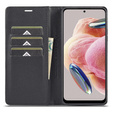 Etui z klapką do Xiaomi Redmi Note 12 4G, Carbon LC.IMEEKE, czarne