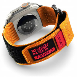 Pasek Nylonowy ERBORD MP84 do Apple Watch 1/2/3/4/5/6/7/8/9/10/11/SE Ultra 1/2/3 42/44/45/46/49mm, Pomarańczowy