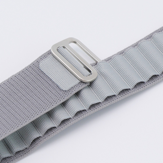 Pasek Nylonowy do Apple Watch 1/2/3/4/5/6/7/8/9/10/11/SE Ultra 1/2/3 42/44/45/46/49mm, Szary