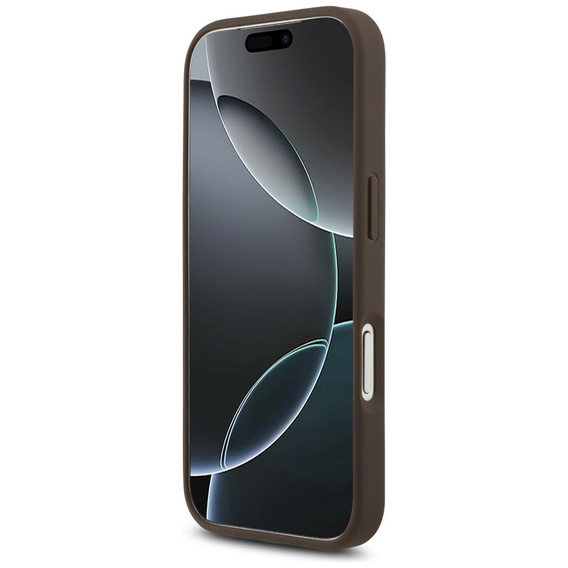 Etui GUESS do iPhone 17 Pro, Strap 4G Classic Logo, z paskiem, brązowe