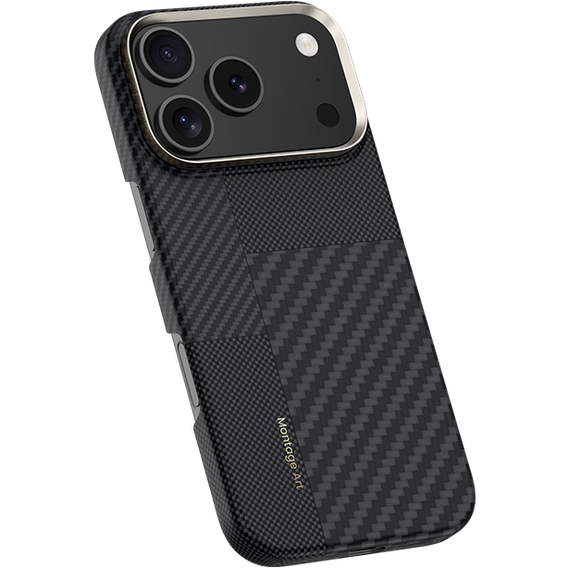 Etui Benks Montage Magnetic Armor Air Kevlar (600D/1500D) z metalową ramką MB70 do iPhone 17 Pro Max – czarny