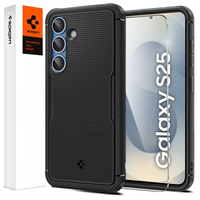 Etui Spigen do Samsung Galaxy S25, Core Armor MagSafe, czarne + Szkło Hartowane 9H