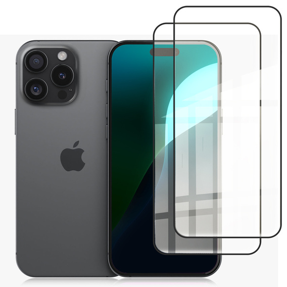 2x Szkło Hartowane do iPhone 17 Pro / 17 / 16 Pro, ERBORD 3D pełne, szybka na cały ekran