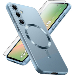 Etui do Samsung Galaxy A56 5G, ColorMag, do MagSafe, niebieskie + Szkło hartowane 9H