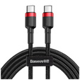 Baseus kabel Cafule PD USB-C – USB-C 60 W, 1,0 m, czerwono-czarny