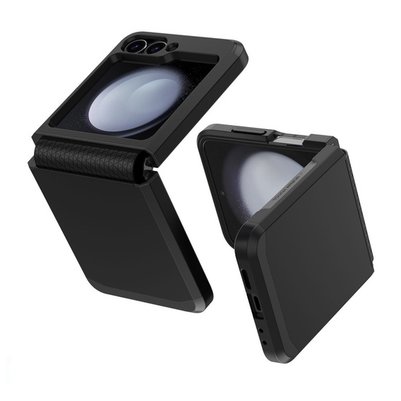 Etui pancerne do Samsung Galaxy Z Flip7 FE / Z Flip6, Armor Shockproof, czarne