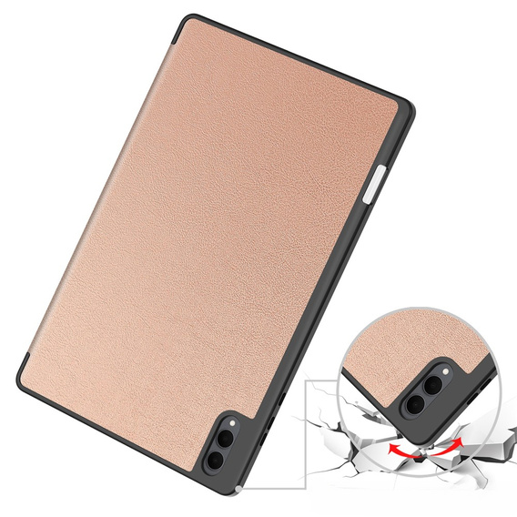 Etui do Samsung Galaxy Tab S11 Ultra, Smartcase z miejscem na rysik, różowe złoto