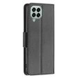Etui z klapką do Samsung Galaxy M33 5G, Wallet Litchi Magnet, czarne