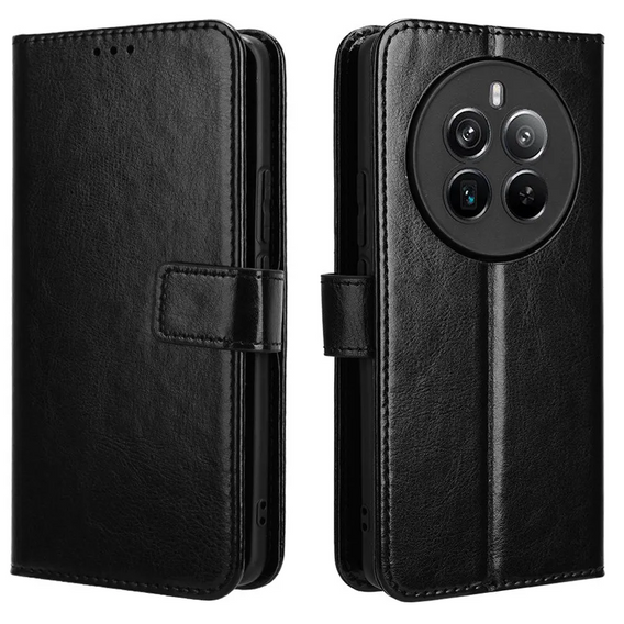 Etui z klapką do Realme 12 Pro 5G / 12 Pro+ 5G, Crazy Horse Wallet, czarne
