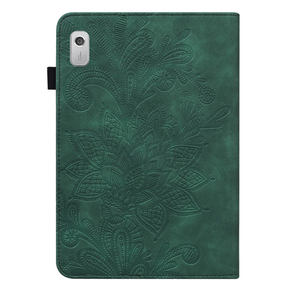 Etui do Lenovo Tab M9, With stand, Flower, zielone