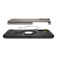 Etui Spigen do iPhone 16, Tough Armor Mag MagSafe, szare + Szkło Hartowane 9H