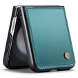 Etui do Samsung Galaxy Z Flip7 FE / Z Flip6, CASEME Litchi Leather, zielone