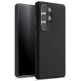 Etui MELKCO do Samsung Galaxy S25 Ultra, skórzane, czarne