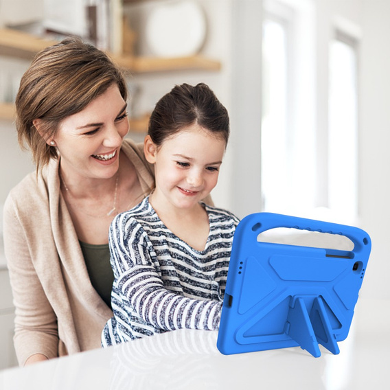 Etui dla dzieci do Samsung Galaxy Tab S6 Lite 10.4" 2020/2022/2024, dziecięce z uchwytem, niebieskie