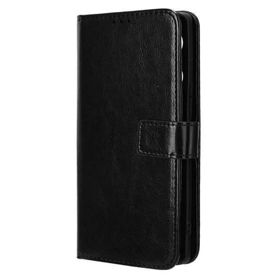 Etui z klapką do Infinix Note 40 Pro, Crazy Horse Wallet, czarne