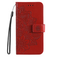 Etui z klapką do Xiaomi Redmi Note 12 4G, Mandala, czerwone