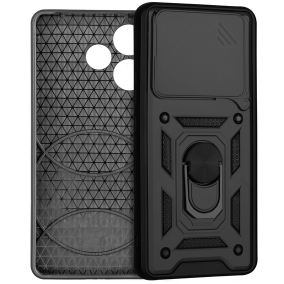 Etui pancerne do Oppo A5 Pro 5G, CamShield Slide, czarne