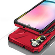 Etui do MagSafe do Samsung Galaxy A54 5G, pancerne z podstawką i blaszką do uchwytu, czerwone