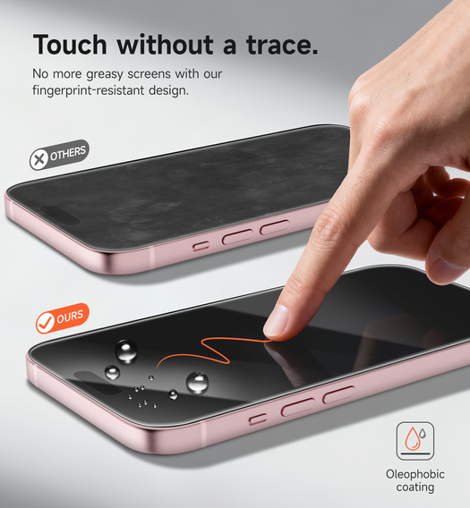 2x SURITCH Szkło Hartowane do iPhone 16 / 15, przezroczyste