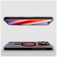 Etui z MagSafe Spigen do iPhone 16 Pro Max, Ultra Hybrid "T", matowe przezroczyste / czarne + Szkło Hartowane 9H