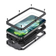 Etui do iPhone 13, R-JUST CamShield Slide, pancerne, czarne