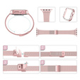 Bransoleta + Etui z Diamentami do Apple Watch 10/11 42mm, Różowa